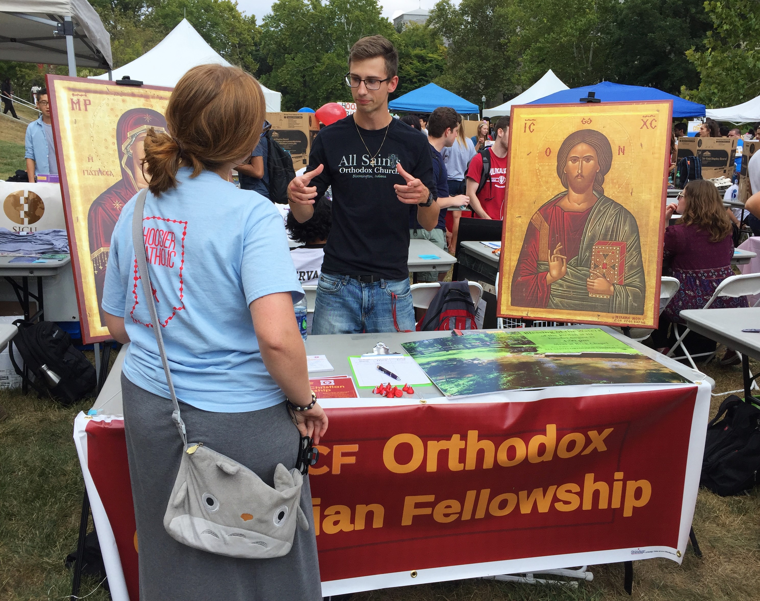 Jacob introduces OCF at the Student Involvement Fair