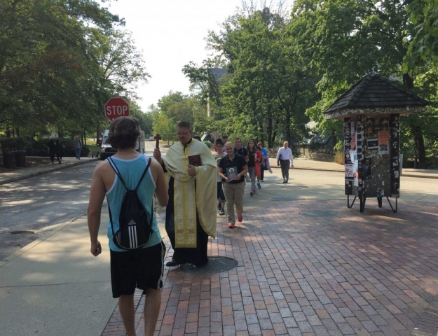 Procession to the Jordan River on IU Campus