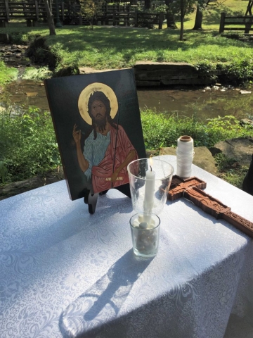 Icon of St. John the Baptist with the Cross