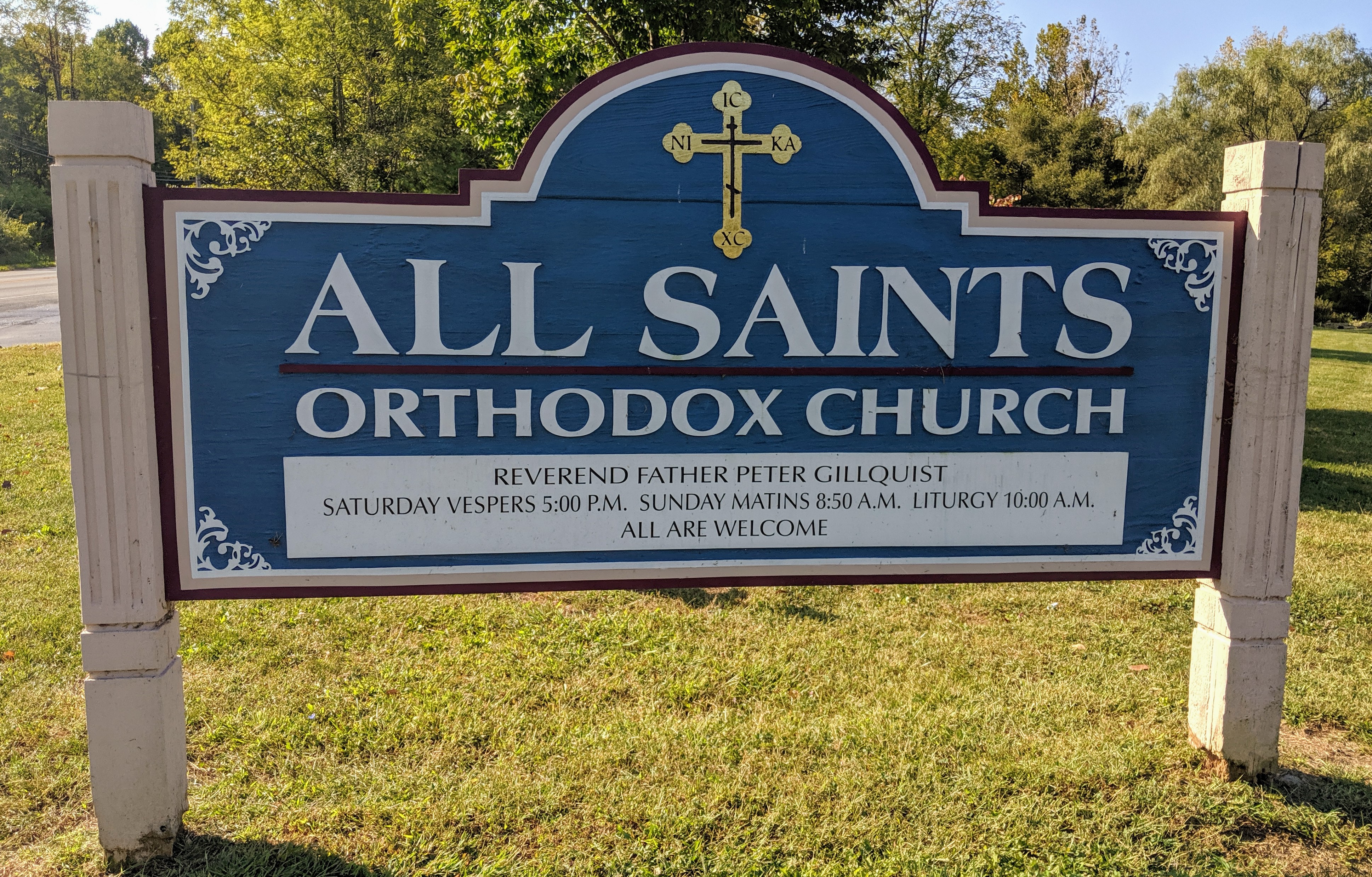All Saints Orthodox Church - Front Sign